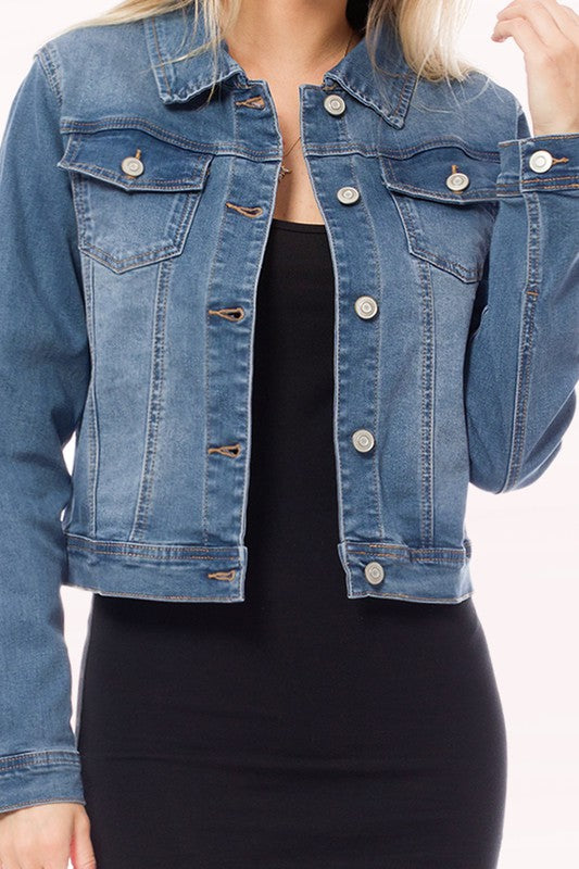 Casual Vintage Denim Jean Jacket