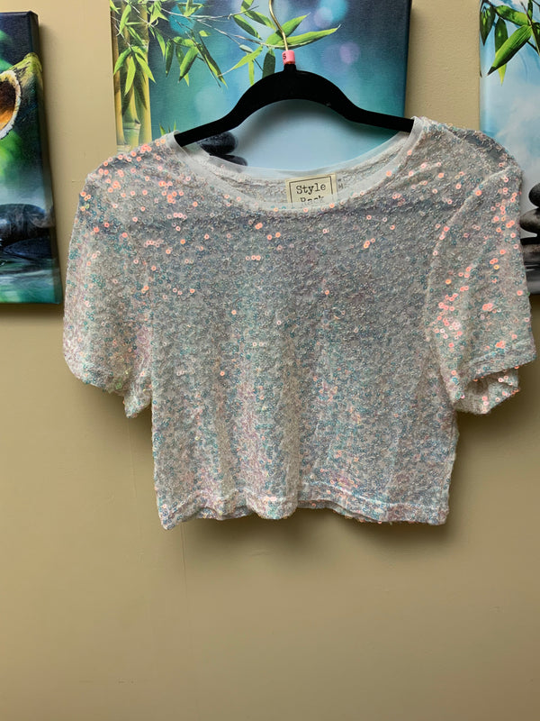 Sequin Crop Top