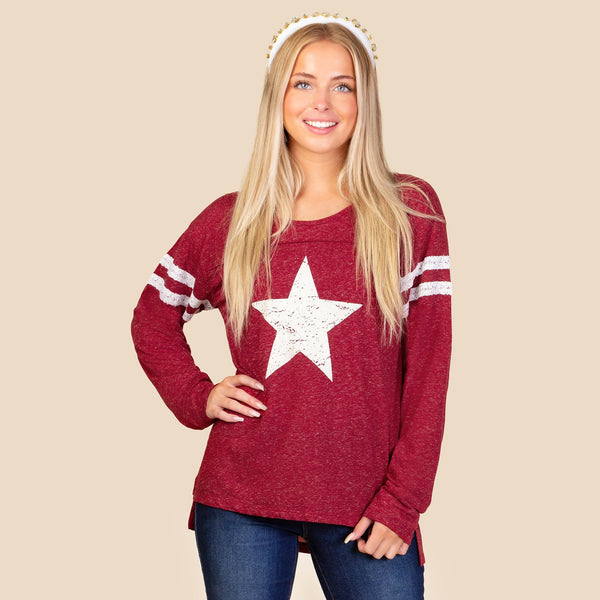 Sparkly Long Sleeve Star Top