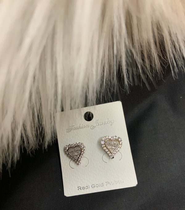 Crystal Heart Earrings